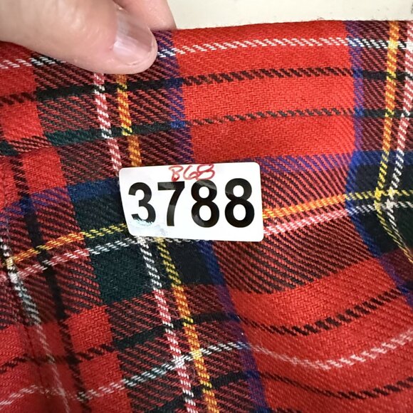 Vintage 70s Edinburgh Woolen Mill Kilt Wrap Skirt Women's Red Multi Plaid Belted - Picture 10 of 10